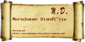 Morschauer Dionízia névjegykártya